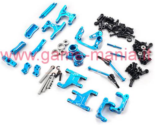 4-link and steering blue alloy conversion kit for CC-01 by Yeah Racing