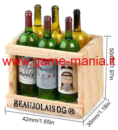 Cassetta con bottiglie di vini in scala per dettaglio modelli by GMI