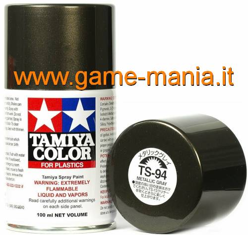 Colore spray TS94 MET.GREY (grigio metallizzato) 100ml by Tamiya