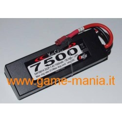 Batteria LiPo 7500Mah 20C/45C 7,4V corazzata conn. Deans by RCS