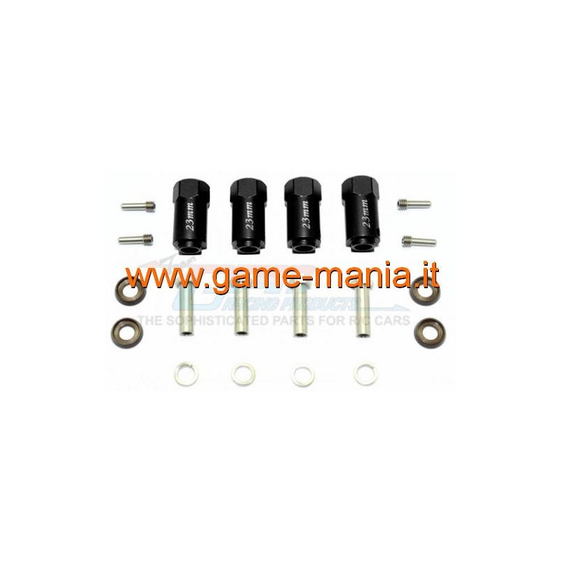 Allargatori +18mm IN LEGA NERI per Traxxas TRX-4 by GPM