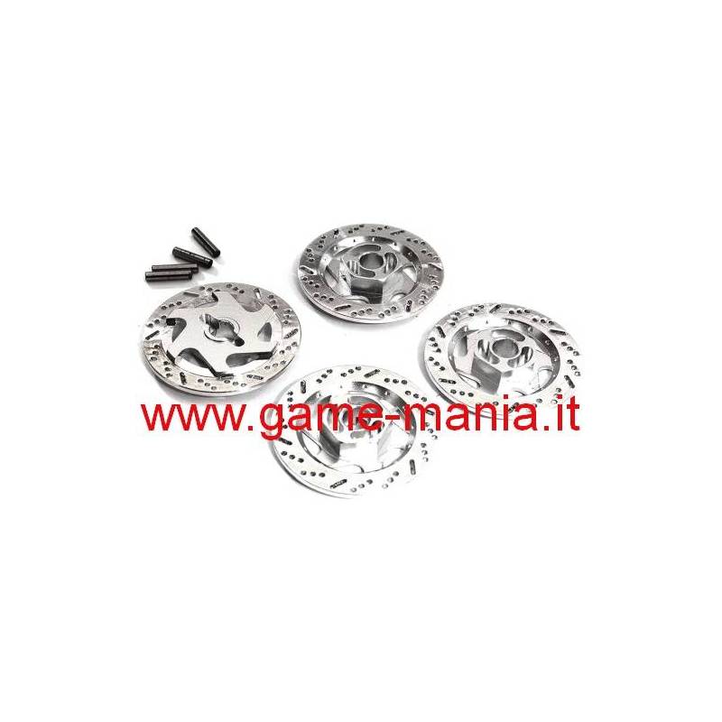copy of 4x BLACK ALLOY 12mm hex rotors for 1/10 cars by Integy