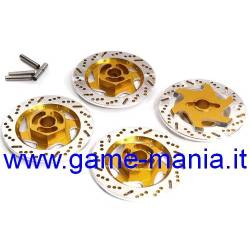 copy of 4x BLACK ALLOY 12mm hex rotors for 1/10 cars by Integy