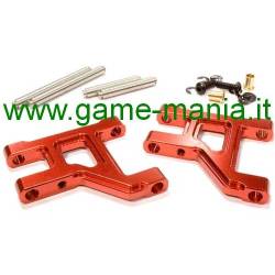 RED alloy front lower suspension arms for Tamiya CC-01 by Integy