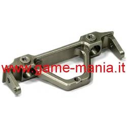 Distanziale telaio POST. IN LEGA grigio supporto paraurti SCX by Integy