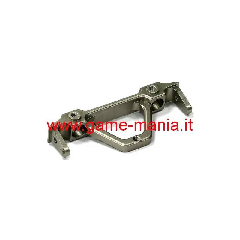 Distanziale telaio POST. IN LEGA grigio supporto paraurti SCX by Integy