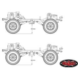 Skid centrale supporto ripartitore RIALZATA in Delrin TF2 SWB by RC4WD