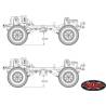 Skid centrale supporto ripartitore RIALZATA in Delrin TF2 SWB by RC4WD