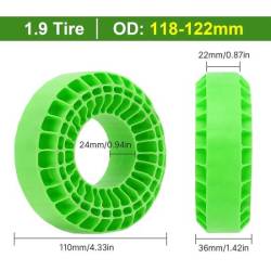 Silicone 1.9 118-121mm SOFT hardness tire inserts by Injora