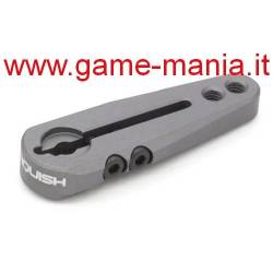 GREY anodized Alu 25T 25-28mm servo arm with screws by Vanquish Products
