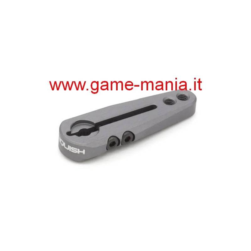 GREY anodized Alu 25T 25-28mm servo arm with screws by Vanquish Products