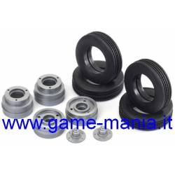 Pair of small diameter rims and tires for truck trailers Carson