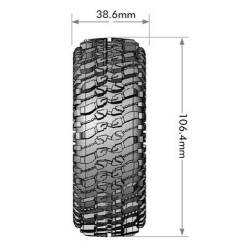Coppia gomme 1.9 CR-Champ CLASSE 1 (106mm) con inserti by Louise