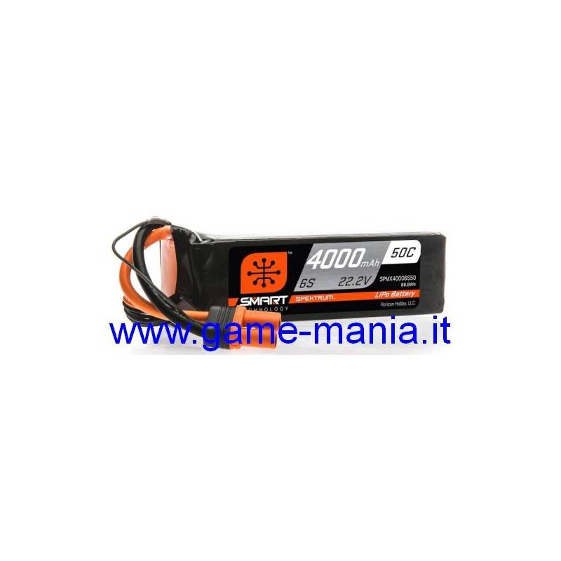 Batteria LiPo 4000Mah 50C 22,2V softcase conn. IC5 by Spektrum
