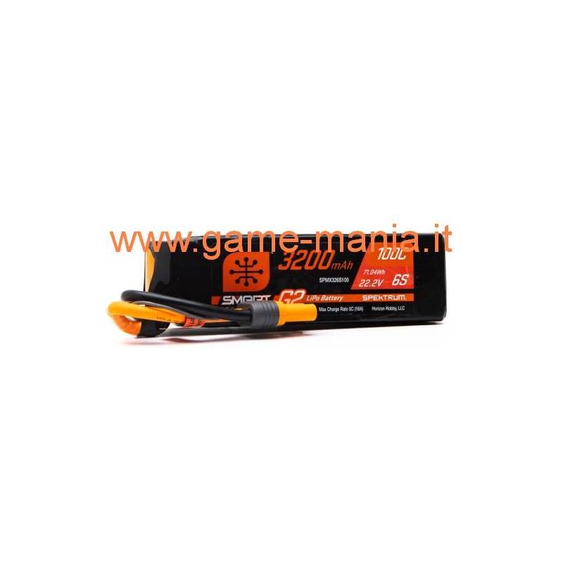 3200Mah LiPo softcase 6S1P pack 22.2V 100C IC5 battery by Spektrum