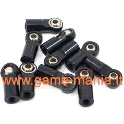 10x BLACK ALLOY 22mm uniball joints for M3 links by XS