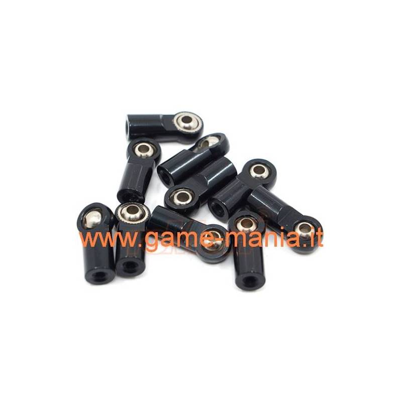 Giunti (x10) uniball IN LEGA NERI da 22mm per links M3 by XS
