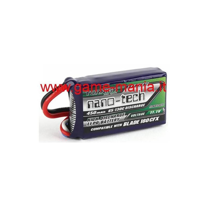 Batteria Lipo 0450Mah 65C 11,1V connettore JST by Turnigy