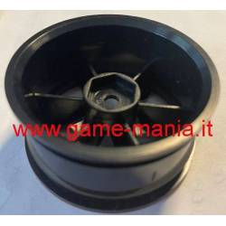 4 cerchi in nylon TE37 6 razze NERO/rosso 26mm (offset +6mm) 1:10