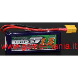 Lipo 1500Mah 2S1P 25C/50C burst Nano-Tech by Turnigy