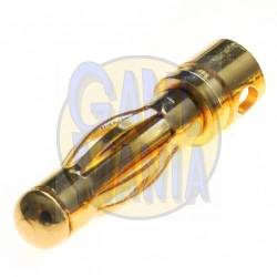Golden "bullet" 4mm connectors (10x Males) by B2B