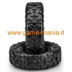 Coppia gomme 2.2 MEGALITHIC 132mm green con inserti by JConcepts