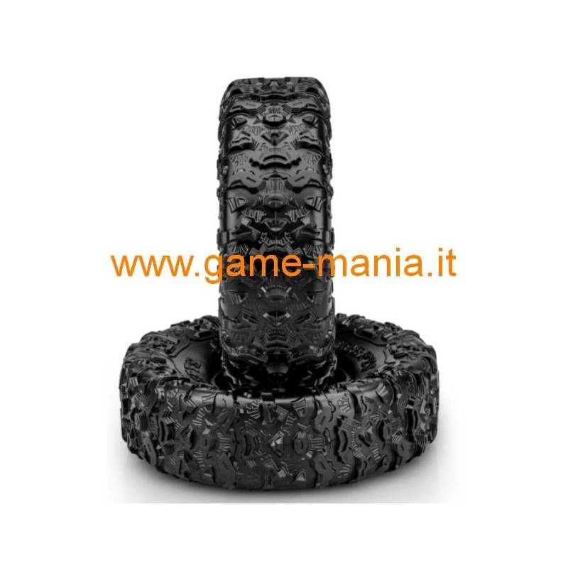 Coppia gomme 2.2 MEGALITHIC 132mm green con inserti by JConcepts