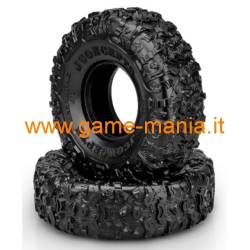 Coppia gomme 2.2 MEGALITHIC 132mm green con inserti by JConcepts