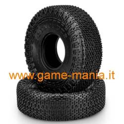 Coppia gomme 2.2 ROCK BUMPS 144x47mm green con inserti by JConcepts