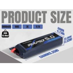 Batteria Lipo 5000Mah - 100C/200C 11,1V softcase conn. EC5 by Turnigy