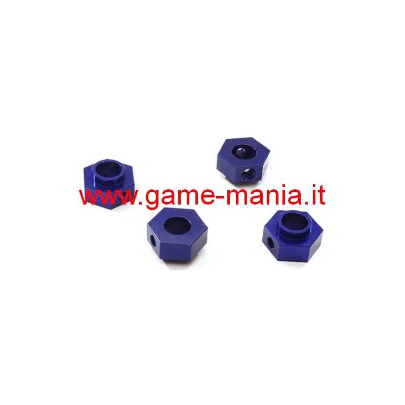Esagoni trascinatori 12x05mm IN LEGA blu per Traxxas TRX-4 by Integy