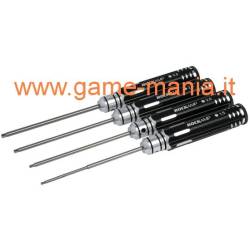 Steel 4x metric hex wrench set (in mm) by Rockamp