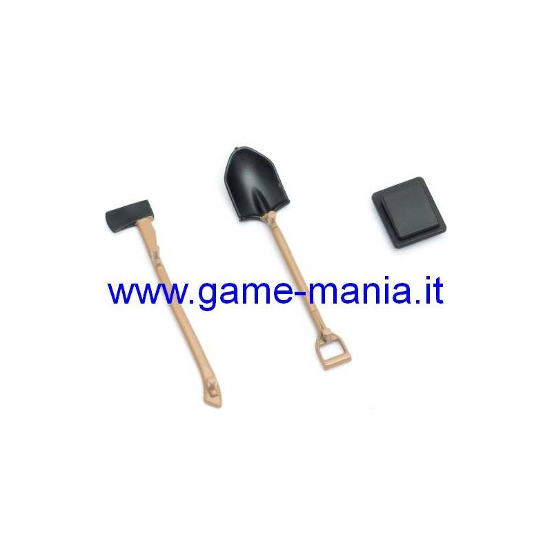 Badile e accetta in scala 1:24 in nylon per dettaglio mezzi by FMS