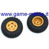 PAIR of 1.0" 46mm tires on sand nylon rims by FMS