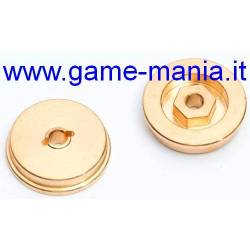 BRASS wheel hexes/weights (2x) for FMS FCX24 by FMS
