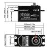 61Kg WATERPROOF brushless BLS4355 8.4V LOW PROFILE servo by DSSERVO