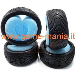 4x STREET treaded rubber tires for 1/10 cars by Yeah Racing