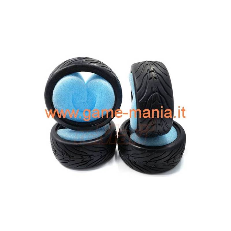 4x STREET treaded rubber tires for 1/10 cars by Yeah Racing
