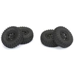 SET of 4x 1.0" HYRAX 53mm on Impulse beadlock rims by Pro-Line