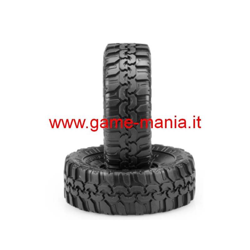 Coppia gomme 1.9 HUNK 120mm green con inserti by JConcepts