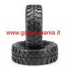 Pair of 1.9" HUNK 120mm green comp. tires w/inserts by JConcepts