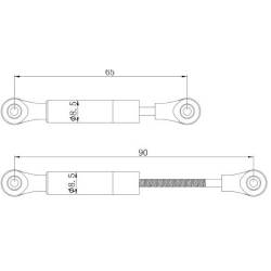 Rinvio di sterzo / barra Panhard replica Superlift 65-90mm by RC4WD