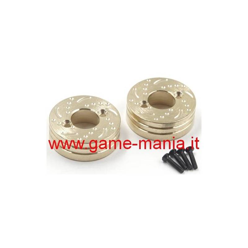 Hubs posteriori IN OTTONE x Axial SCX30 by Yeah Racing