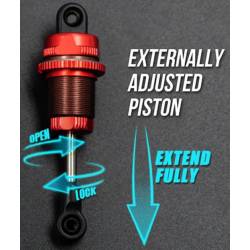 055mm RED Alu QUTUS shocks (4) with springs by Yeah Racing