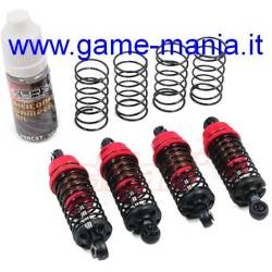055mm RED Alu QUTUS SLIDER shocks (4) with springs by Yeah Racing