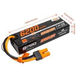 6200Mah SMART G2 PRO 2S 120C LiPo battery IC5 by Spektrum