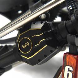 Black BRASS diff covers for 2x SCX10 PRO/AR45 axles by Yeah Racing