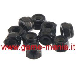 2mm BLACK Alloy nylon lock nuts (x10) by Axial