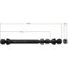 Telescopic 107-142mm. stainless steel universal joint by Gmade