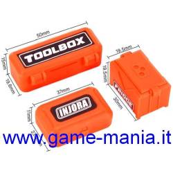 Casse portaattrezzi 1:18 ARANCIO (3x) cassone/portapacchi by Injora